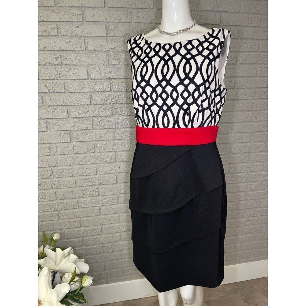 Connected Apparel Multitier Sheath Dress Size 10